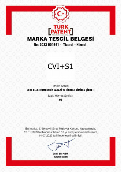 Trademark Registration Certificate - CVI+S1